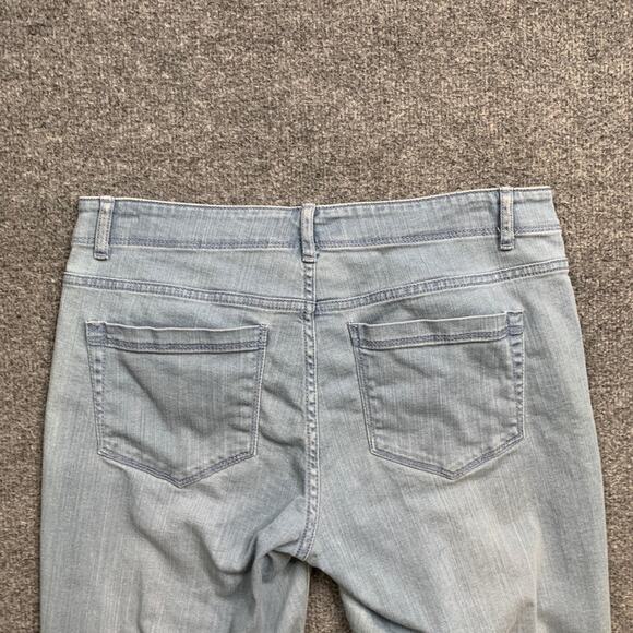 J Jill Jeans Womens 4 Denim Authentic Fit Cropped Stretch Frayed Fringe Hem - Picture 9 of 14